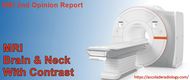 Contrast MRI Brain and Neck