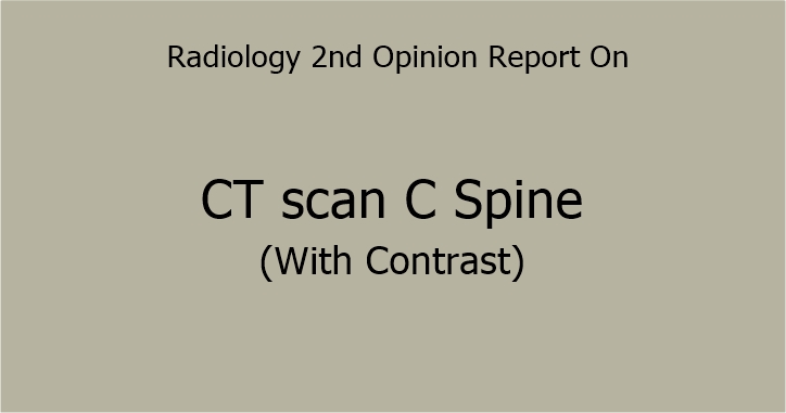 CT scan Cervical Spine