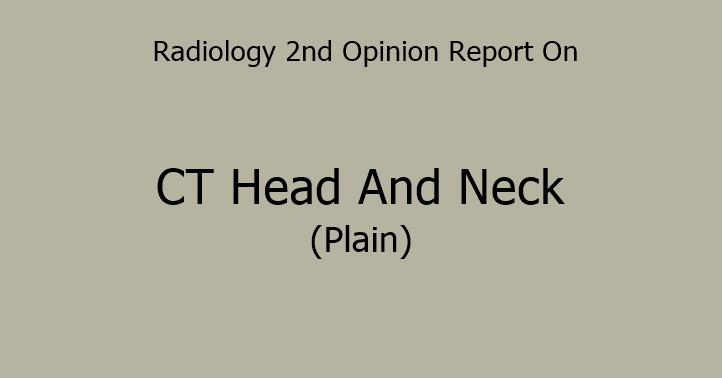 CT scan Head and Neck